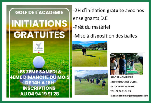 Affiche initiation gratuite-golf estérel fréjus